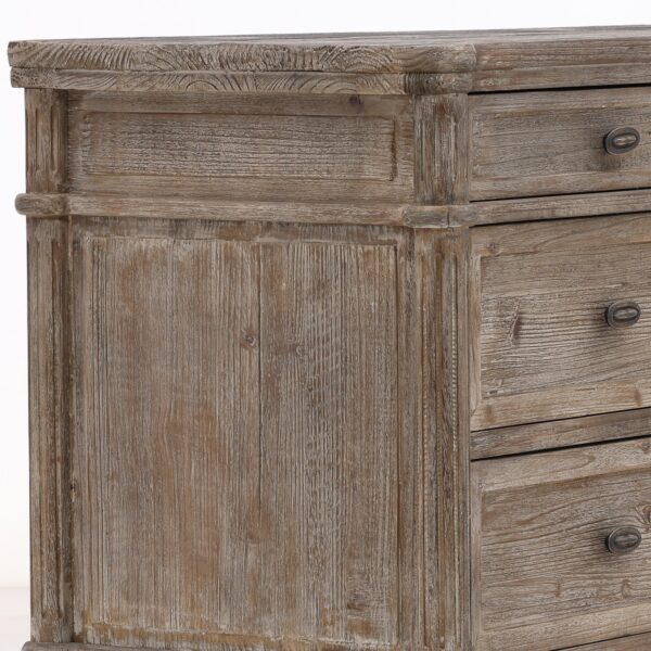 Rustic, small dresser with 3 drawers, side