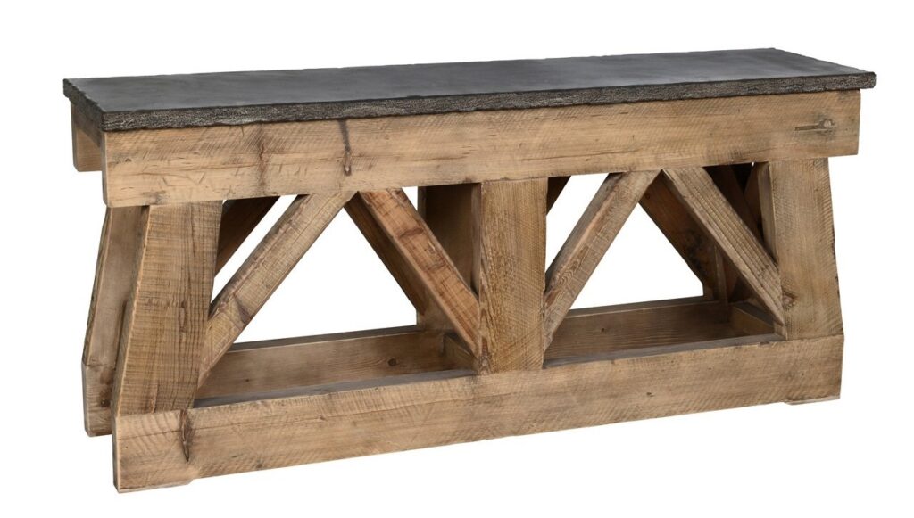 72″ Console Table with Stone Top