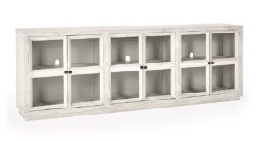 102″ Reclaimed Wood and Glass Sideboard