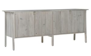 79″ Light Grey Mid Century Sideboard