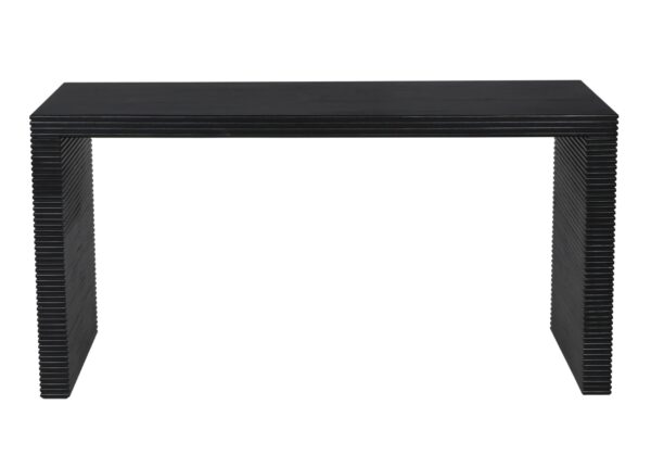 Black mahogany home desk by Noir, front