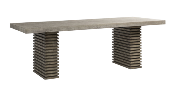 Modern grey table with unique legs