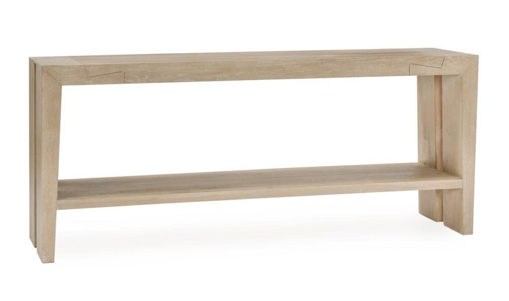 72” Troy Reclaimed Oak Console Table Aged Cream