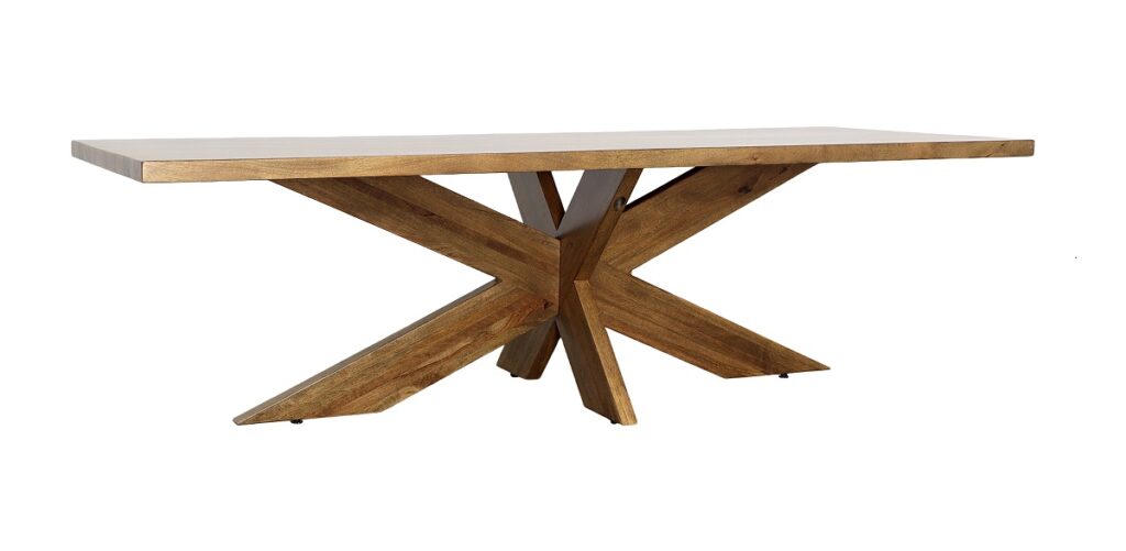 102″ Crisscross Pedestal Dining Table