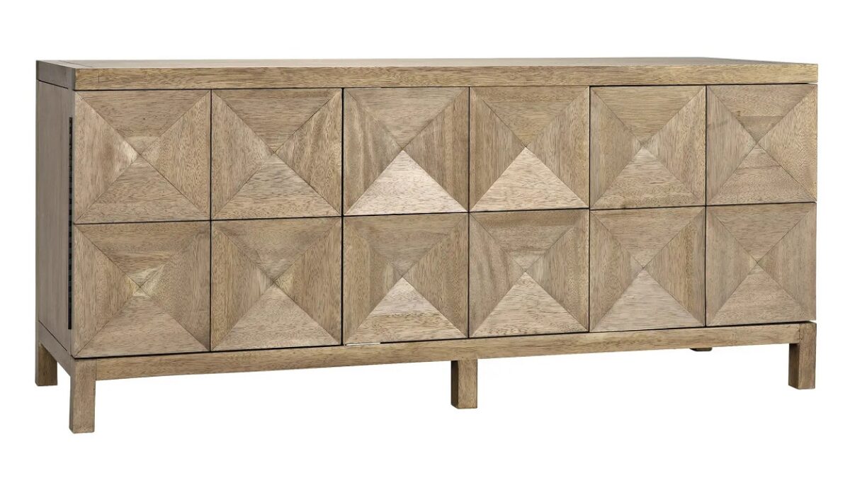 Quadrant Washed Walnut 3 Door Sideboard | Terra Nova Designs
