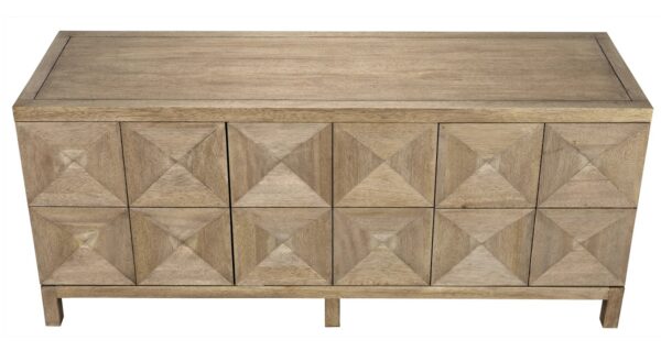 Contemporary light walnut sideboard from Noir Furniture, top