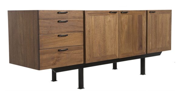 Noir Walnut sideboard with cabinets and drawers