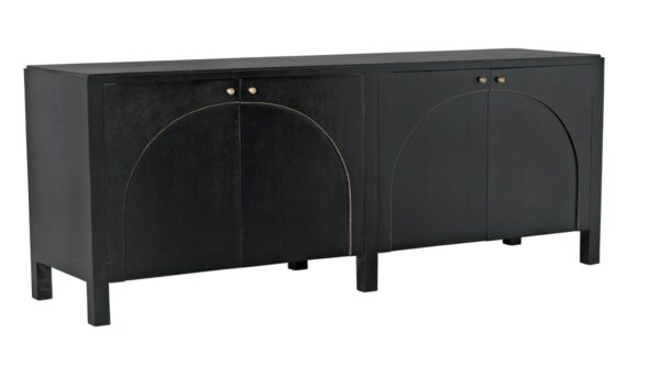 Black sideboard with arch detail from Noir Furniture