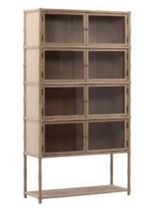 Livia Oak Cabinet with Glass Doors