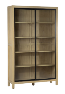 Tall Cabinet with Sliding Glass Doors