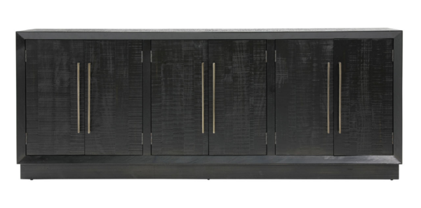 Black pine wood sideboard, front