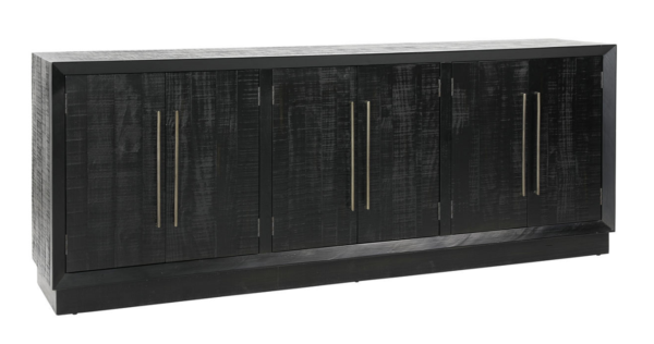 Black pine wood sideboard