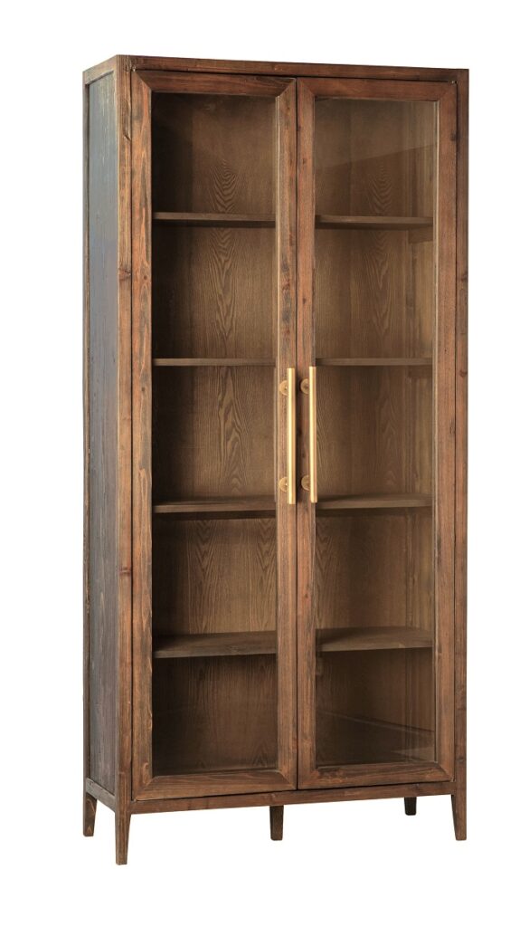 Basel Brown Cabinet with Glass Doors