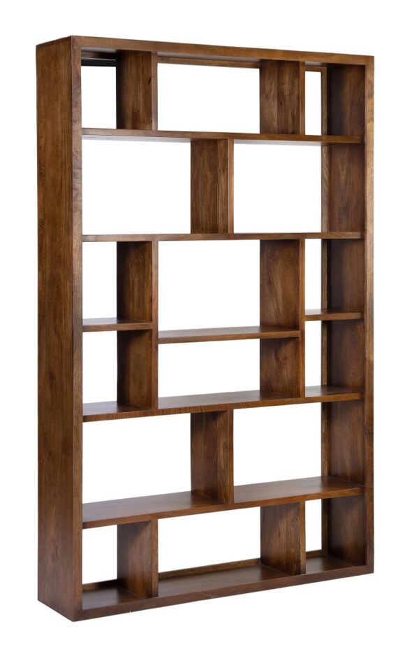 Large geometrical wood bookcase