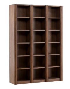 Triple Column Bookcase – Brown Finish