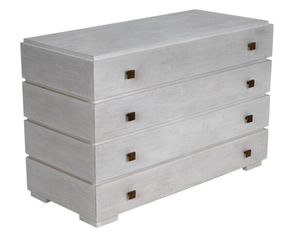 Whitewash dresser with 4 drawers