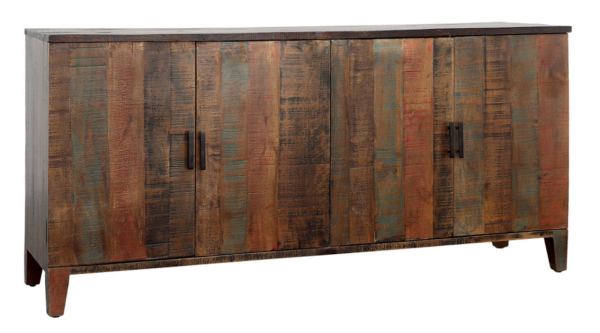 Rustic colorful sideboard media console