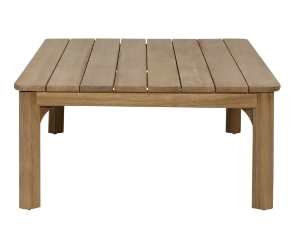 Large teak coffee table for outdoor, profile