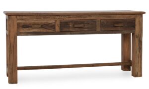 62″ Reclaimed Wood Console Table with Drawers