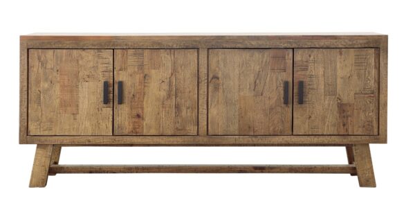 Rustic sideboard cabinet with doors, front