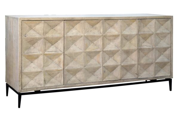 Light brown sideboard with iron base