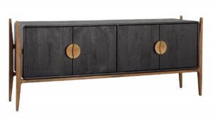 69″ Black and Natural Teak Rosanna Sideboard